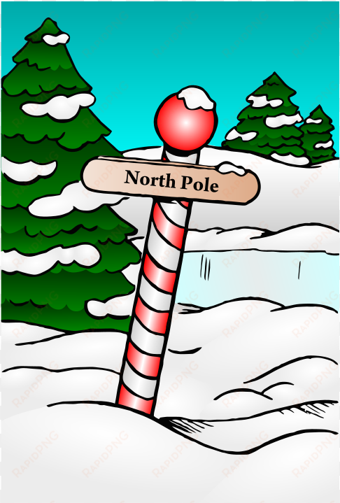 free vector north pole sign - north pole clip art