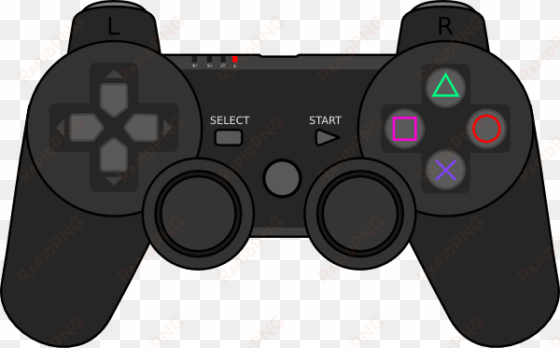 free vector playstation gamepad clip art - cartoon ps3 controller