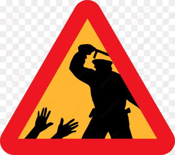 free vector warning for police brutality clip art - police brutality clip art