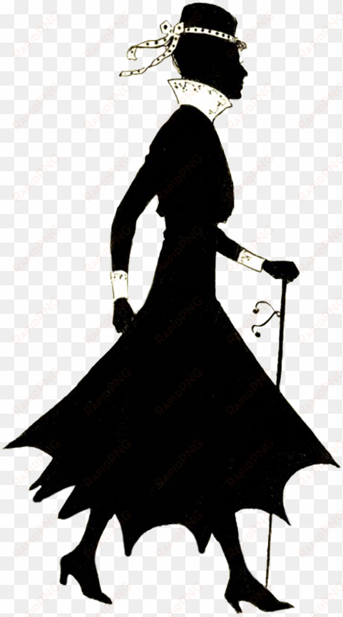 free vintage lady silhouette clipart - silhouettes of women walking