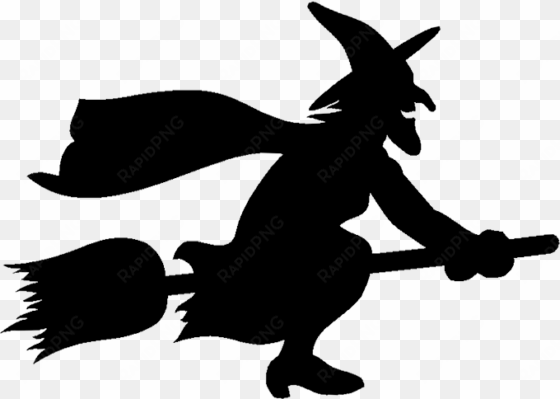 free witch flying graphics - flying witch silhouette clip art