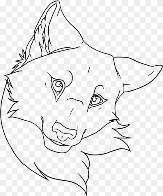Free Wolf Avatar Lineart Small By Nanarc-d3daptd - Free Wolf Head Lineart transparent png image