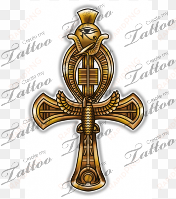 Freeuse Ankh Drawing Tattoo Design Egyptian - Egyptian Cross Tattoo Designs transparent png image