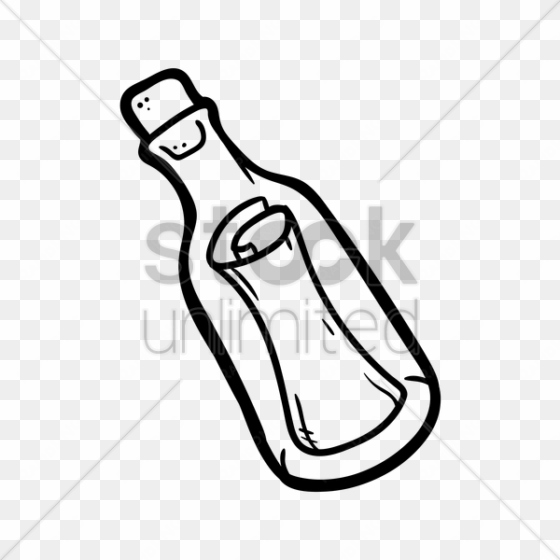 freeuse beer bottle line at getdrawings com free - message in a bottle wine drawing