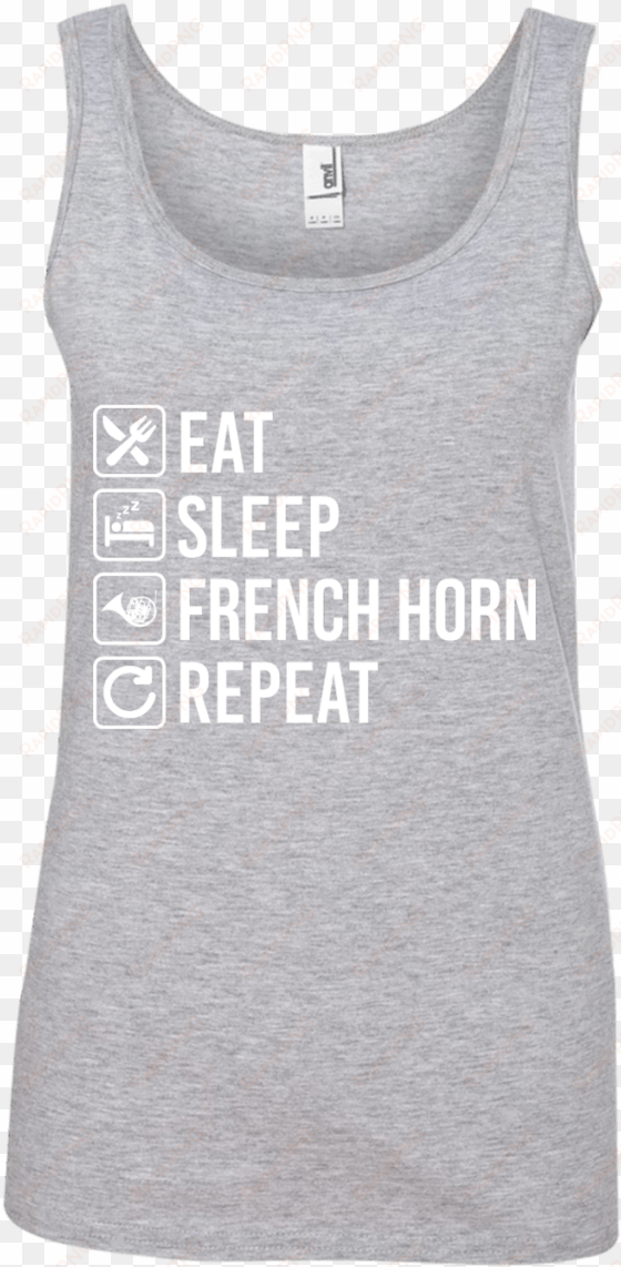 french horn eat sleep repeat ladies' 100% ringspun - ballet ballerina eat sleep repeat long sleeve tees