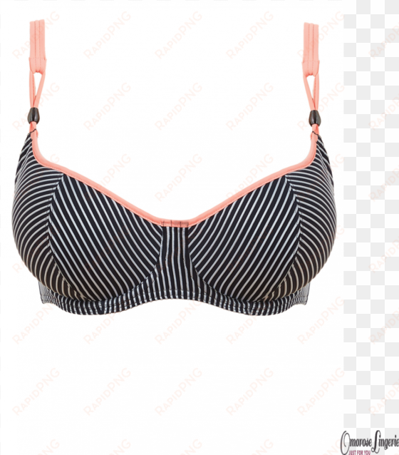 freya horizon underwire sweetheart padded bikini top - freya swim horizon bikini bh push-up (e-h kupa) blå