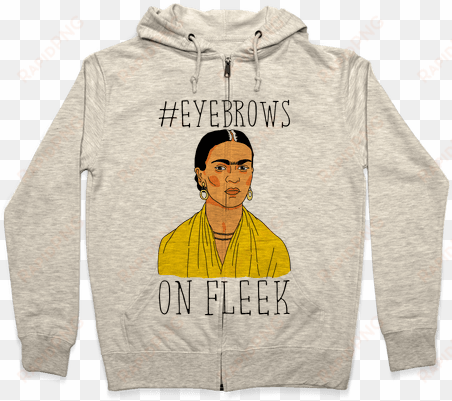 Frida On Fleek Zip Hoodie - Uh, Excuse You I Was Speaking To Your Dog Hoodie: Funny transparent png image