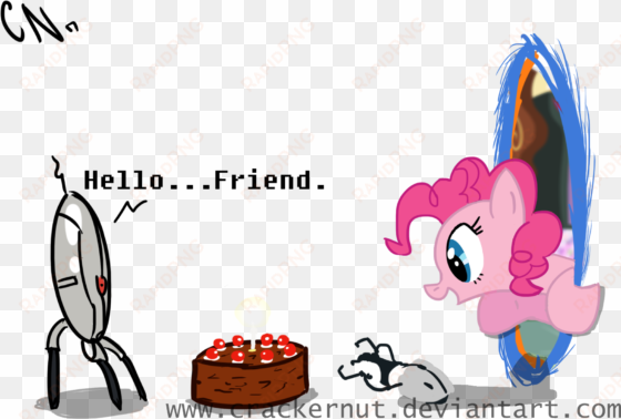 friend portal 2 derpy hooves pinkie pie cartoon mammal - my little pony portal