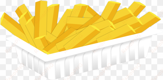 fries png - cartoon french fries on a plate