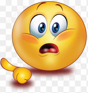 Frightened Scared Face Pointing - Emojis Pointing transparent png image