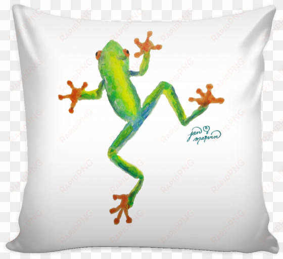 frog pillow cover 16" - watercolor frog