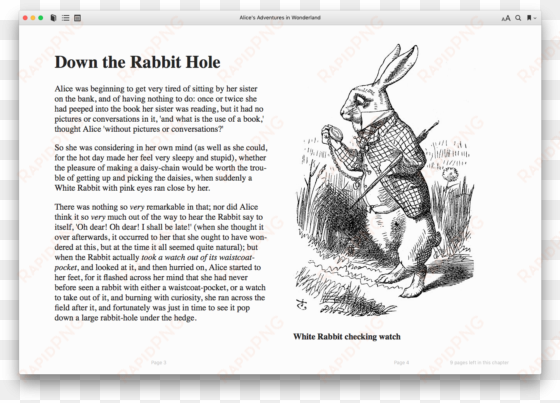 from lewis carroll "alice's adventures in wonderland - alice in wonderland rabbit illustration