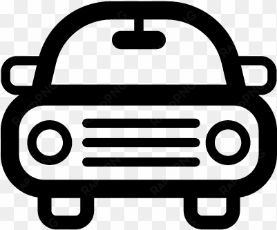 frontal old car vector - vector graphics