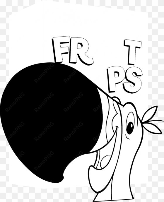 froot loops logo black and white - cartoon