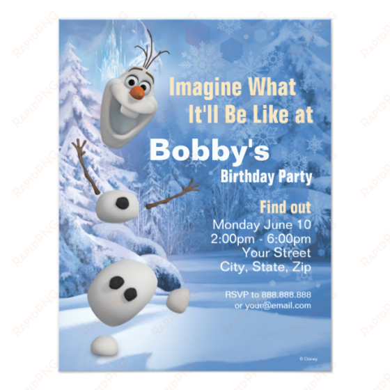 frozen olaf birthday invitation personalized invitation - disney frozen olaf super soft large heat transfer rug