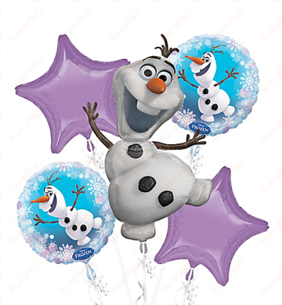 Frozen Olaf Party Favor Birthday Bouquet Balloons - Frozen Olaf Foil Balloon Bouquet transparent png image