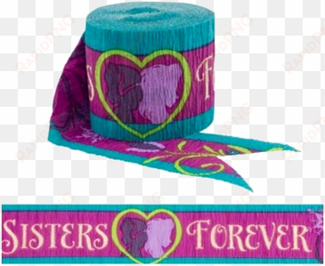 frozen party crepe streamers - [single pack] crepe paper streamer roll sisters forever