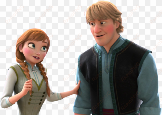 Frozen Wallpaper Probably With A Portrait Titled Anna - Anna And Kristoff Transparent transparent png image