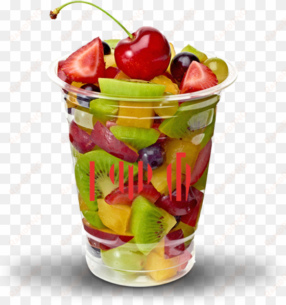 fruit cup png jpg stock - fruit salad in plastic cups