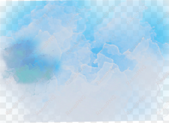 ftestickers watercolor background clouds teal blue