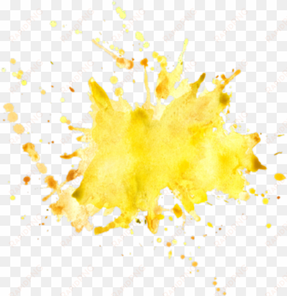 ftestickers watercolor brushstroke splatter yellow - darkness