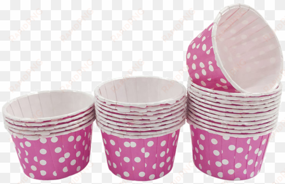 fuchsia with white polka dot mini cupcake paper cups - paper cup