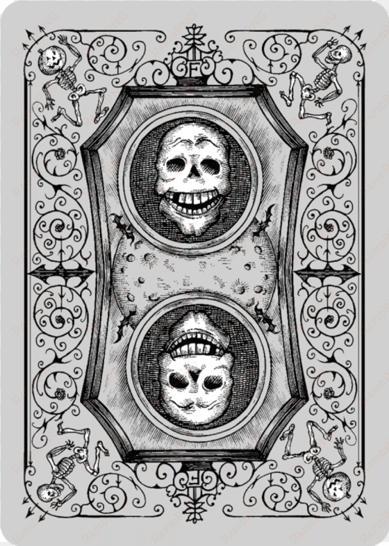 fulton's october playing cards - skull playing card backs
