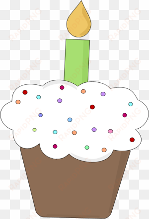 fun birthday cupcake clip art - months of the year on cupcakes