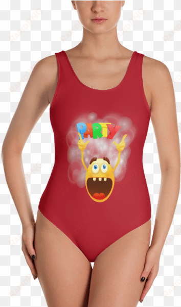 funny round yellow smiley face emoji one piece swimsuit - blondes do it better swimsuit