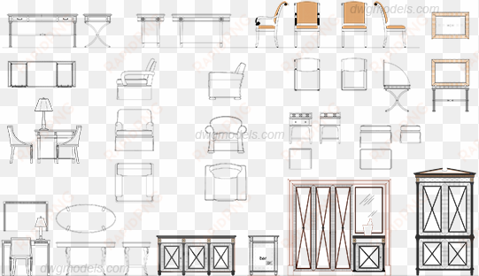 furniture for hotels dwg - furniture cad png