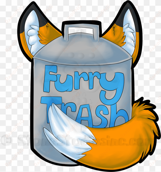furry trash sticker design