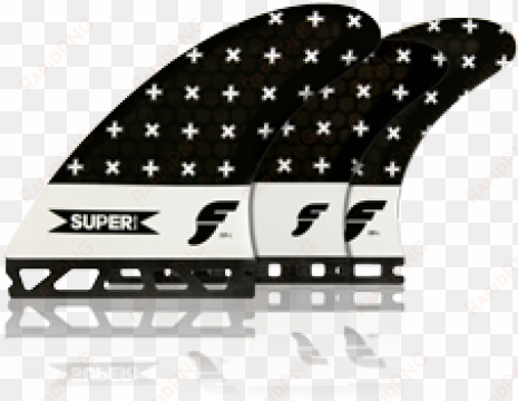 futures super large honeycomb 5-fin - futures fins super tri-quad - smoke/white bar