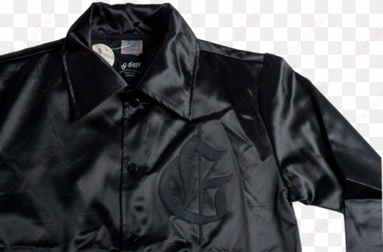 g eazy partners with ebbets field flannels for a sportswear - leather jacket