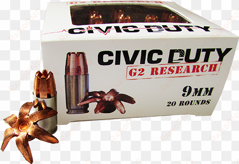 g2 9mm civic duty 20rd/box 25box/cs