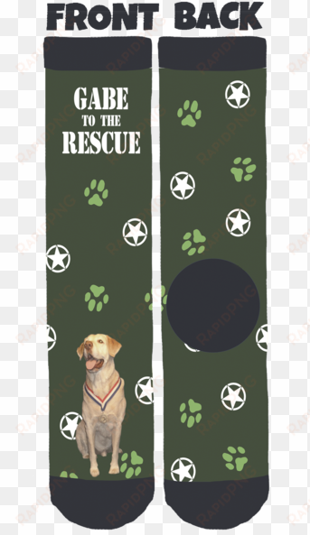 gabe to the rescue green crew socks - labrador retriever