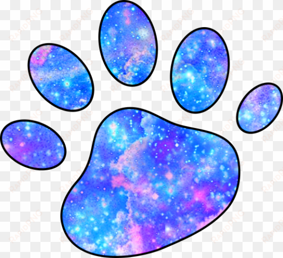 galaxy paws pawprint dog cat cute - galaxy paw print