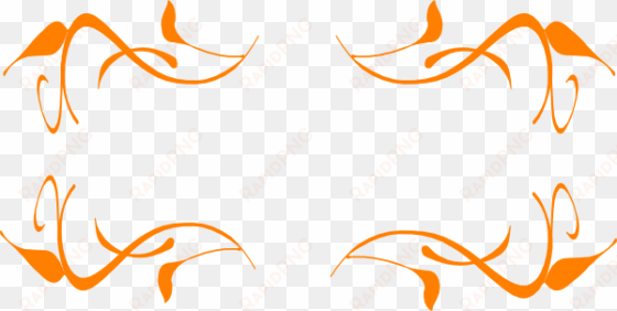 gallery for gold swirls border png - orange border clip art