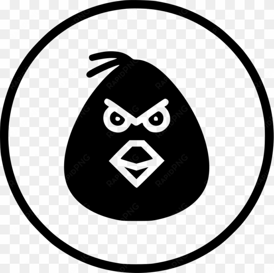 game mobile angry bird cartoon emotion comments - instagram icon black white round