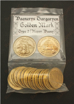 game of thrones coin set daenerys targaryen golden - game of thrones - daenerys targaryen golden mark coin