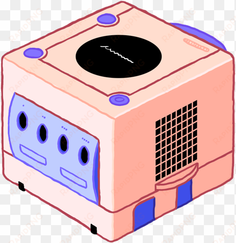 gamecube and nintendo image - pastel transparent video game