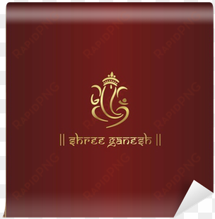 ganesha, hindu wedding card, royal rajasthan, india - emblem