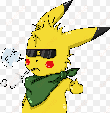 gangster pikachu png - pokemon thug life png