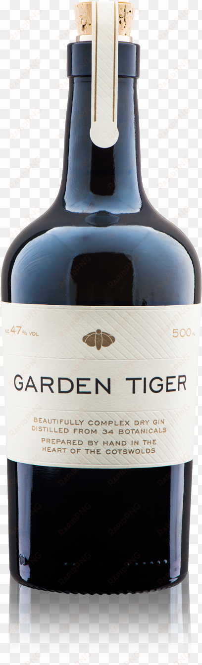 garden tiger dry gin bottle - garden tiger dry gin