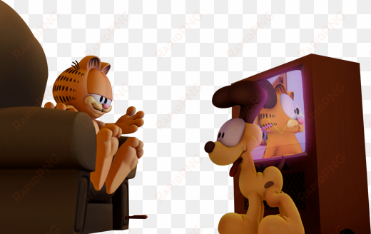 garfield show - garfield regarde la télé