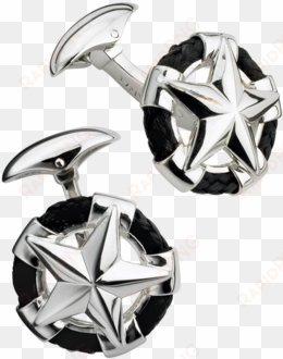 garrard silver nautical star cufflinks - earrings