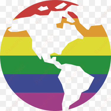 gay pride globe wall sticker - mundo azul png