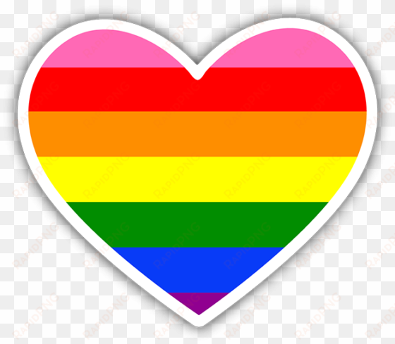 Gay Pride Rainbow Flag Heart Sticker - Pride Sticker Transparent transparent png image