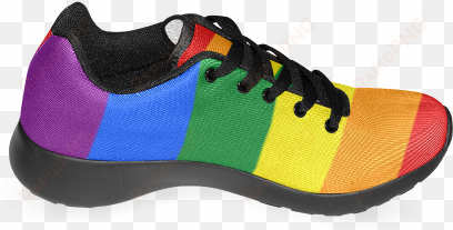 gay pride rainbow flag stripes women's running shoes - sneakers