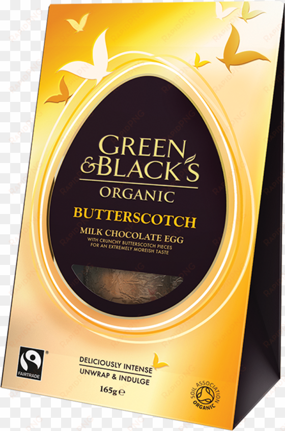 g&b's organic butterscotch easter egg - green and blacks