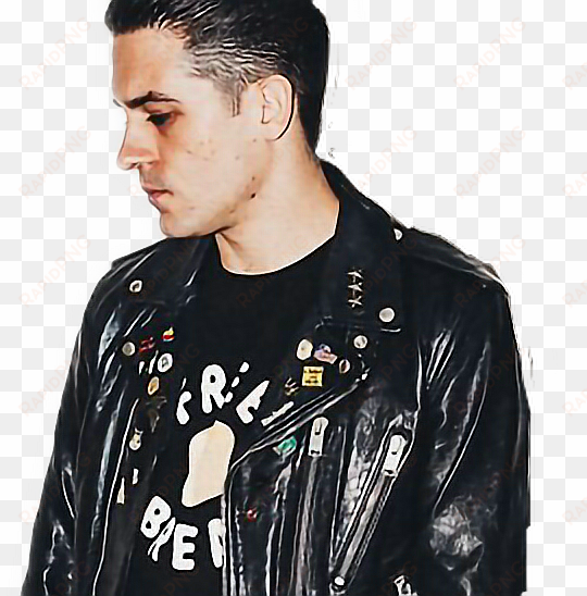 geazy theendlesssumertour rap music freetoedit - leather jacket with patches g eazy